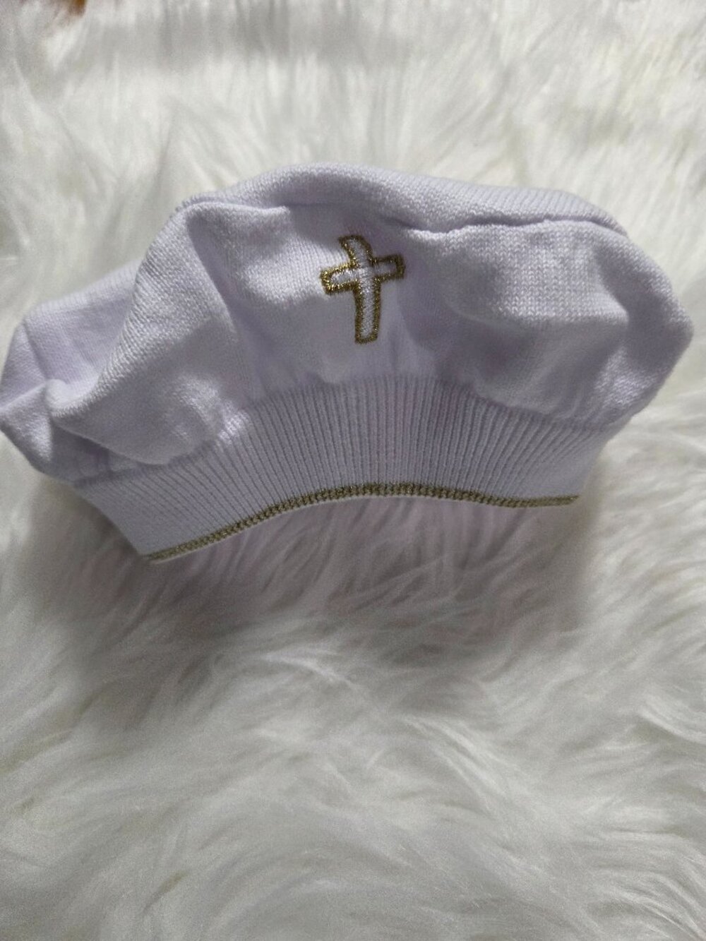 Baptism Hat with Cross